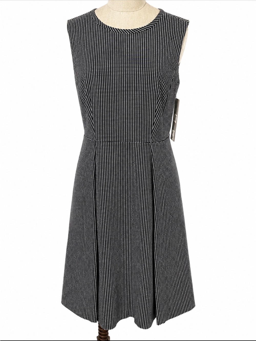 NWT Classiques Entier Black White Workwear Office Dress Tailored Fit & Flare
